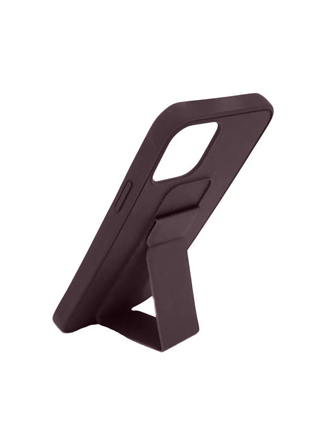 MARGOUN Apple iPhone 14 Pro Case With Hand Grip Foldable Magnetic Kickstand Wrist Strap Finger Grip Cover 6.1 Inch Maroon - Image 3