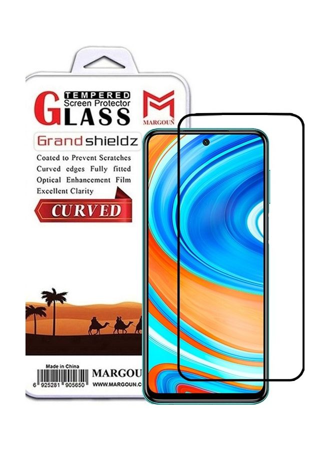 MARGOUN Xiaomi Redmi Note 9 Pro Screen Protector Tempered Glass Full Glue Back Side Black - Image 1