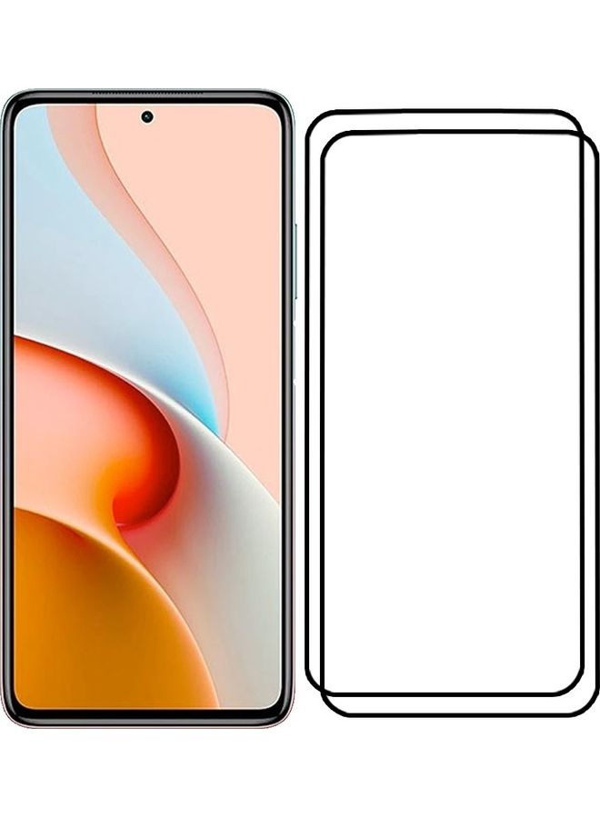 MARGOUN 2 Pack For Xiaomi Redmi Note 9 Pro 5G Screen Protector Tempered Glass Full Glue Back Side Black - Image 2