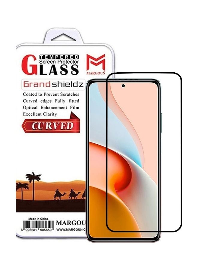 MARGOUN Xiaomi Redmi Note 9 Pro 5G Screen Protector Tempered Glass Full Glue Back Side Black - Image 1