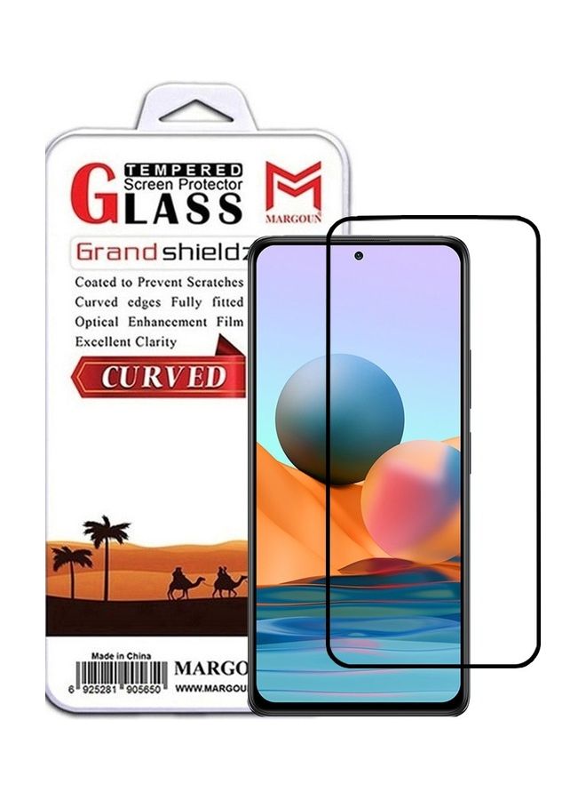 MARGOUN Xiaomi Redmi Note 10 Pro Screen Protector Tempered Glass Full Glue Back Side Black - Image 1