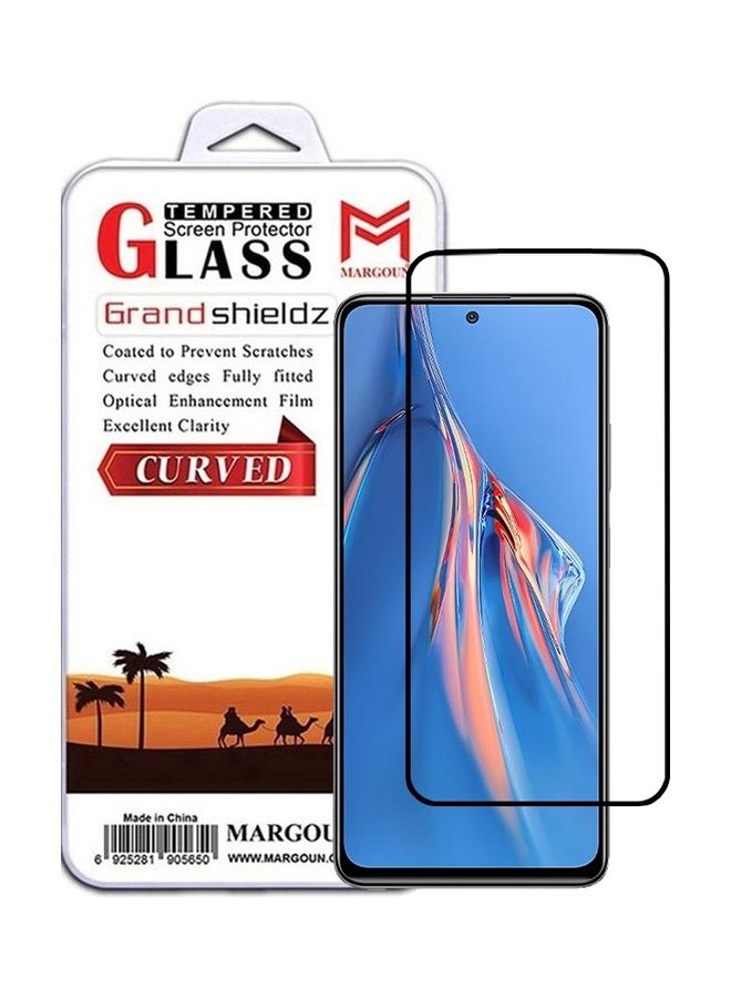 MARGOUN Xiaomi Redmi Note 11E Pro Screen Protector Tempered Glass Full Glue Back Side Black - Image 1
