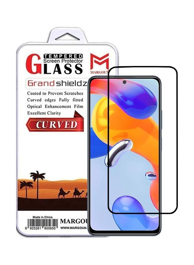 MARGOUN Xiaomi Redmi Note 11 Pro 5G Screen Protector Tempered Glass Full Glue Back Side Black - Image 1
