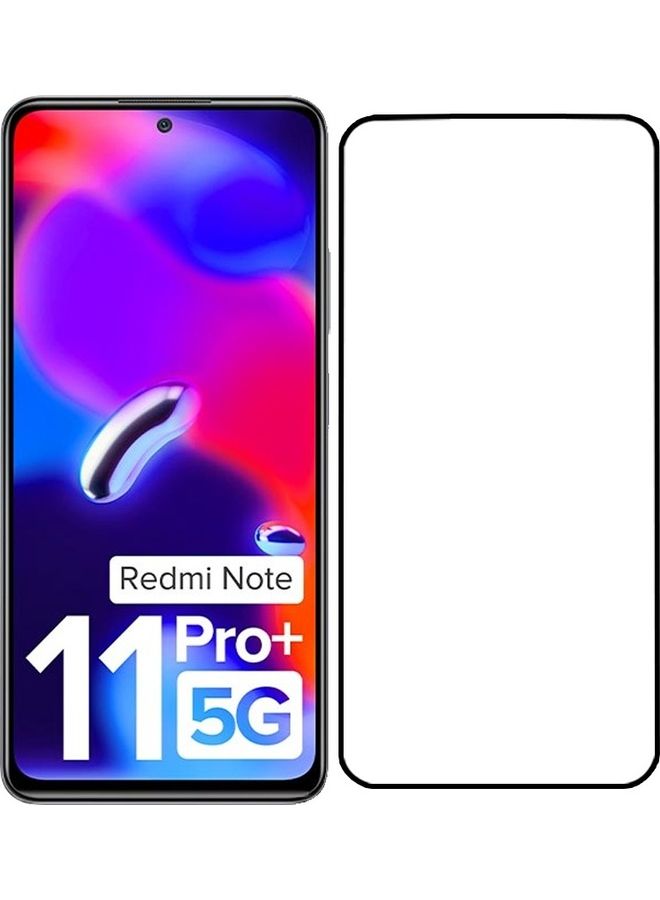 MARGOUN Xiaomi Redmi Note 11 Pro+ 5G India Screen Protector Tempered Glass Full Glue Back Side Black - Image 2