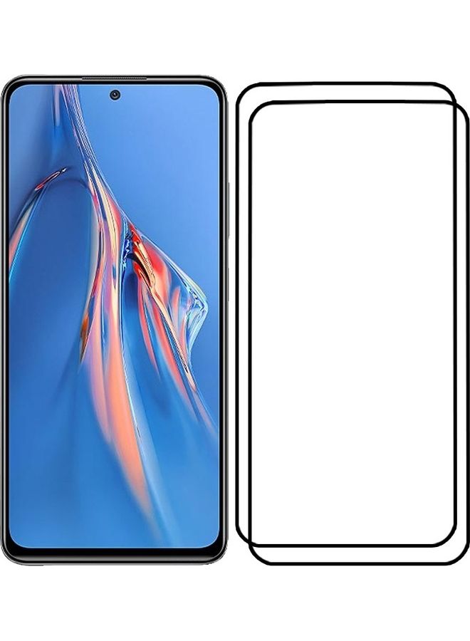 MARGOUN 2 Pack For Xiaomi Redmi Note 11E Pro Screen Protector Tempered Glass Full Glue Back Side Black - Image 2