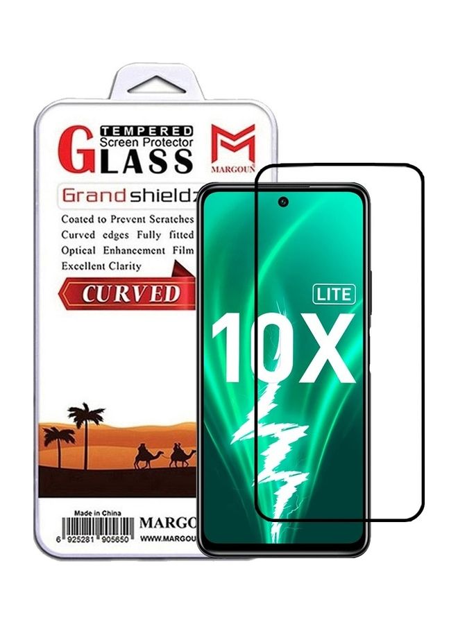 MARGOUN Honor 10X Lite Screen Protector Tempered Glass Full Glue Back Side Black - Image 1