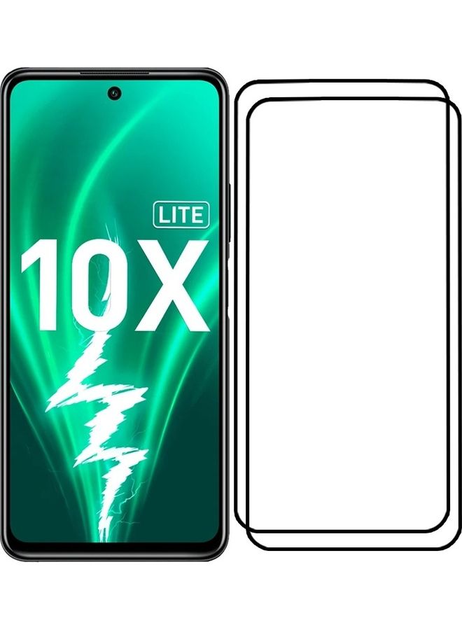 MARGOUN 2 Pack For Honor 10X Lite Screen Protector Tempered Glass Full Glue Back Side Black - Image 2