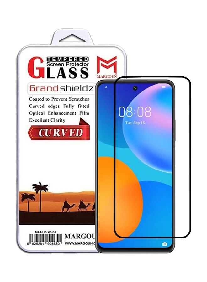 MARGOUN Huawei Y7a Screen Protector Tempered Glass Full Glue Back Side Black - Image 1