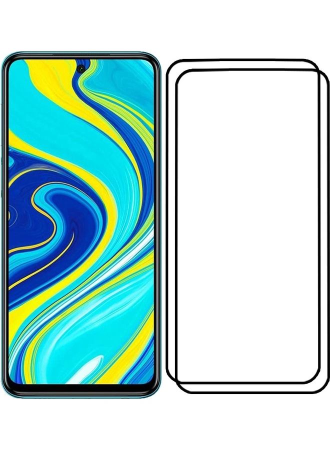 MARGOUN 2 Pack For Xiaomi Redmi Note 9S Screen Protector Tempered Glass Full Glue Side Black - Image 2