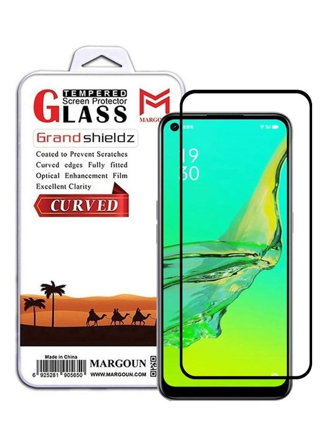 MARGOUN Oppo A11s Screen Protector Tempered Glass Full Glue Back Black Side - Image 1