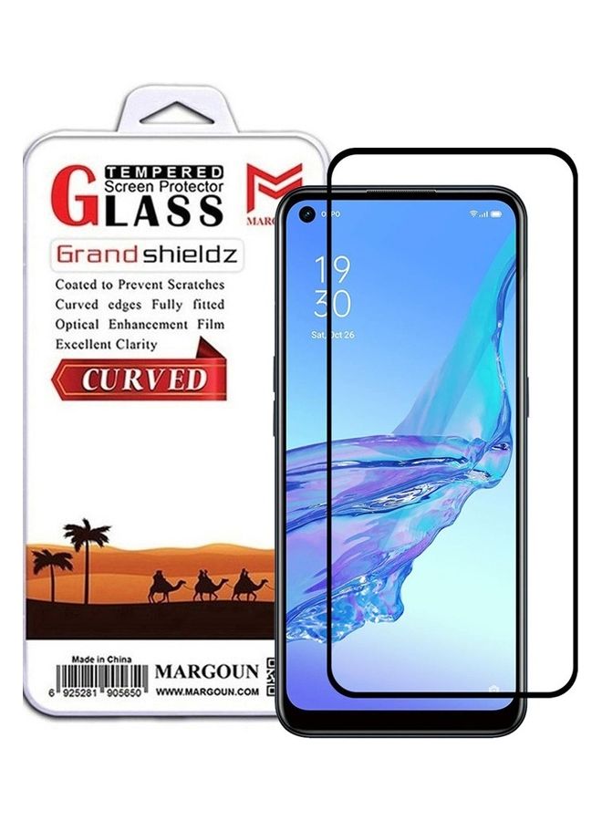 MARGOUN Oppo A53 Screen Protector Tempered Glass Full Glue Back Black Side - Image 1