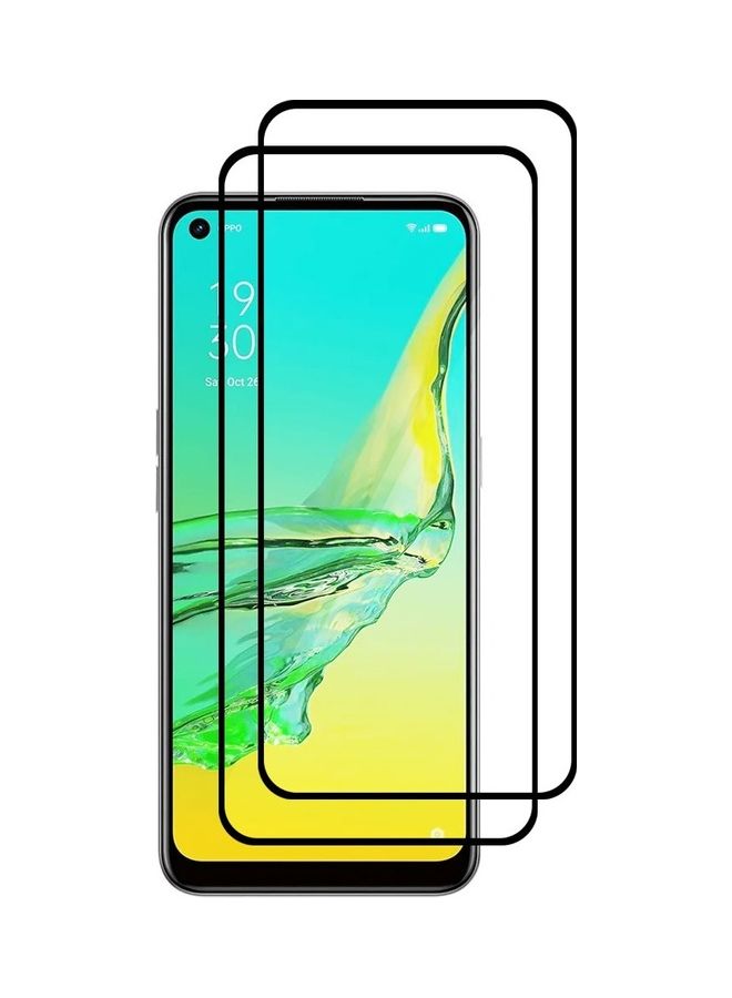 MARGOUN 2 Pack For Oppo A33 2020 Screen Protector Tempered Glass Full Glue Back Black Side - Image 2