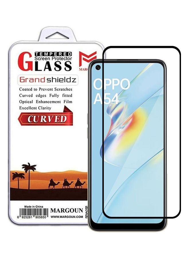 MARGOUN Oppo A54 Screen Protector Tempered Glass Full Glue Back Black Side - Image 1