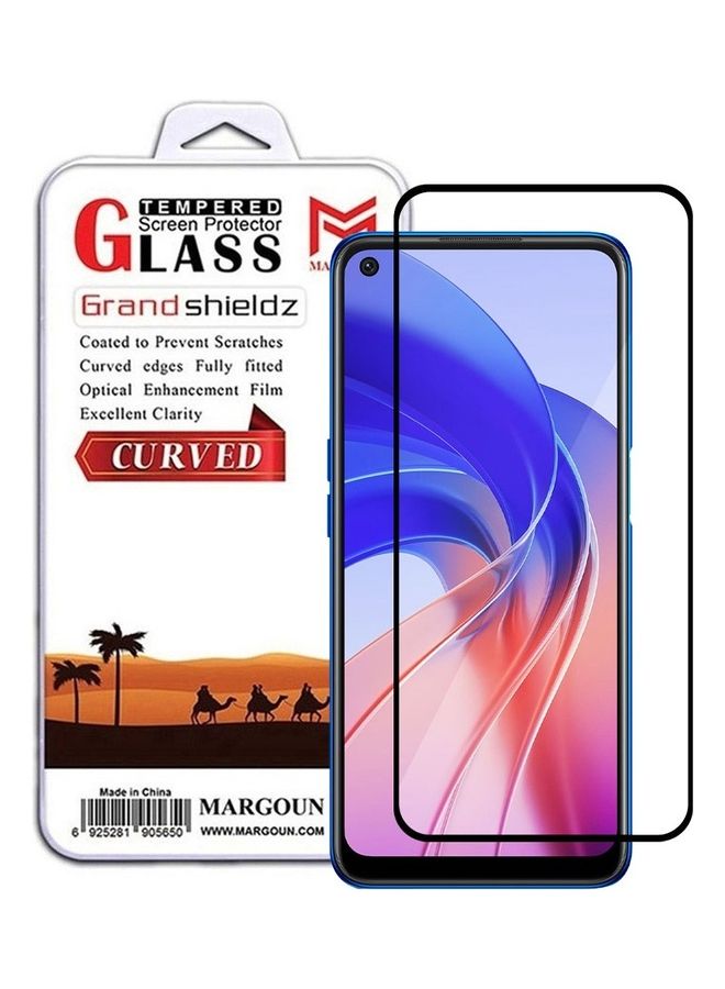 MARGOUN Oppo A55 Screen Protector Tempered Glass Full Glue Back Side Black - Image 1