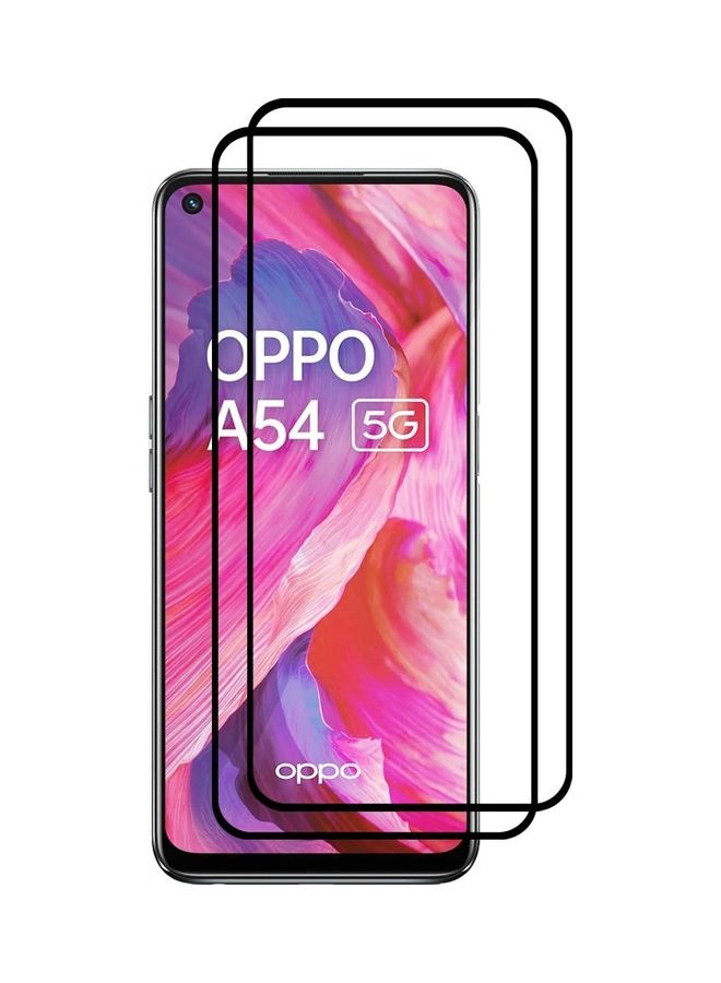 MARGOUN 2 Pack For Oppo A54 5G Screen Protector Tempered Glass Full Glue Back Black Side - Image 2