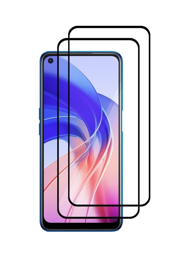 MARGOUN 2 Pack For Oppo A55 Screen Protector Tempered Glass Full Glue Back Side Black - Image 2