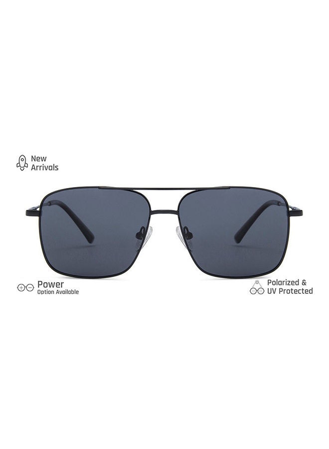 VINCENT CHASE Unisex Polarized Rectangular Sunglasses - VC S13118 - Lens Size: 57Mm - Image 2