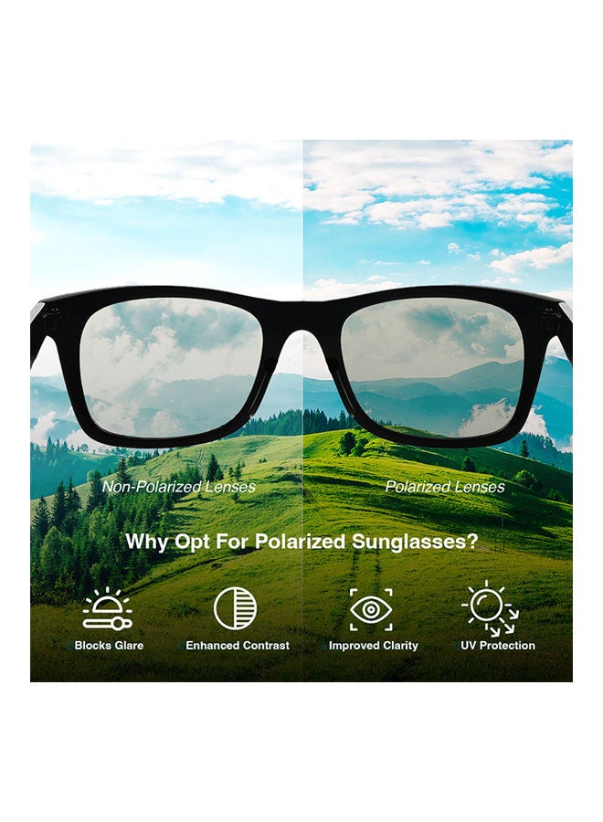 Unisex Polarized Wayfarer Sunglasses - JJ S11767 - Lens Size: 55Mm