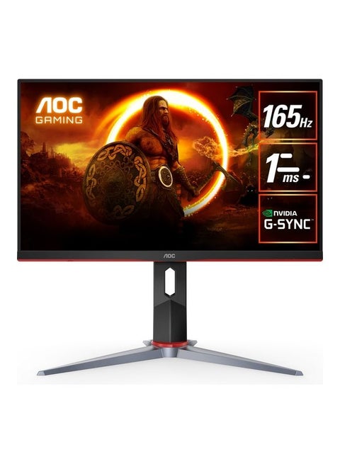 24G2SP 23.8-Inch IPS Gaming Monitor, 1920×1080 FHD 165Hz Display, 1ms Response Time, 16.7 M Display Colors, 125% sRGB Gamut, Adjustable Stand, VGA×1, HDMI 1.4×2, DP 1.2×1 Black & Red