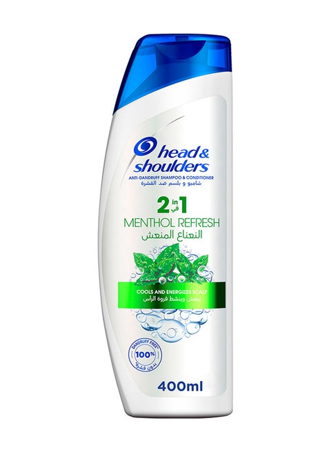 2In1 Menthol Refresh Anti-Dandruff Shampoo And Conditioner For Itchy Scalp 400ml