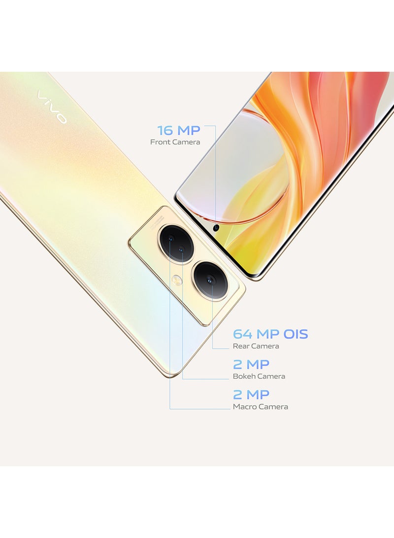 فيفو - V29 Lite 5G ثنائي الشريحة ذهبي حالم 12+8 جيجابايت رام 256 جيجابايت - إصدار الشرق الأوسط - Image 1