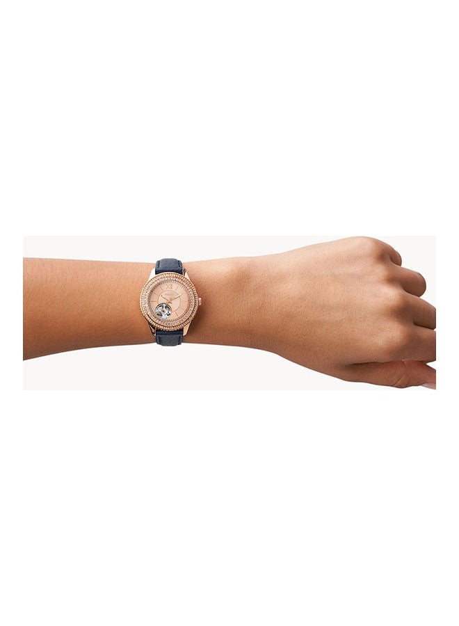 FOSSIL Women's Analog Round Shape Leather Wrist Watch ME3212 - 34 Mm  - Image 5