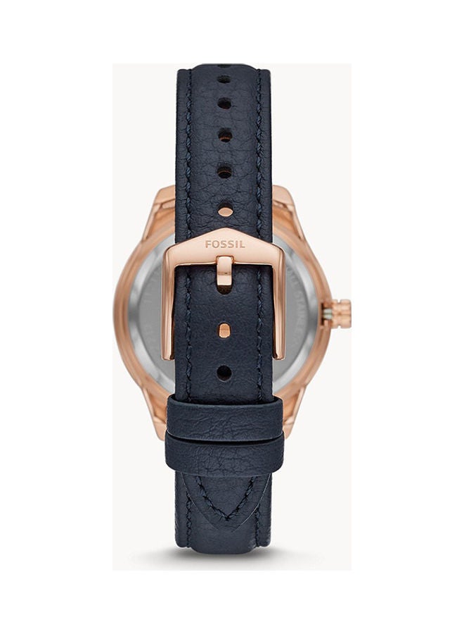 FOSSIL Women's Analog Round Shape Leather Wrist Watch ME3212 - 34 Mm  - Image 2