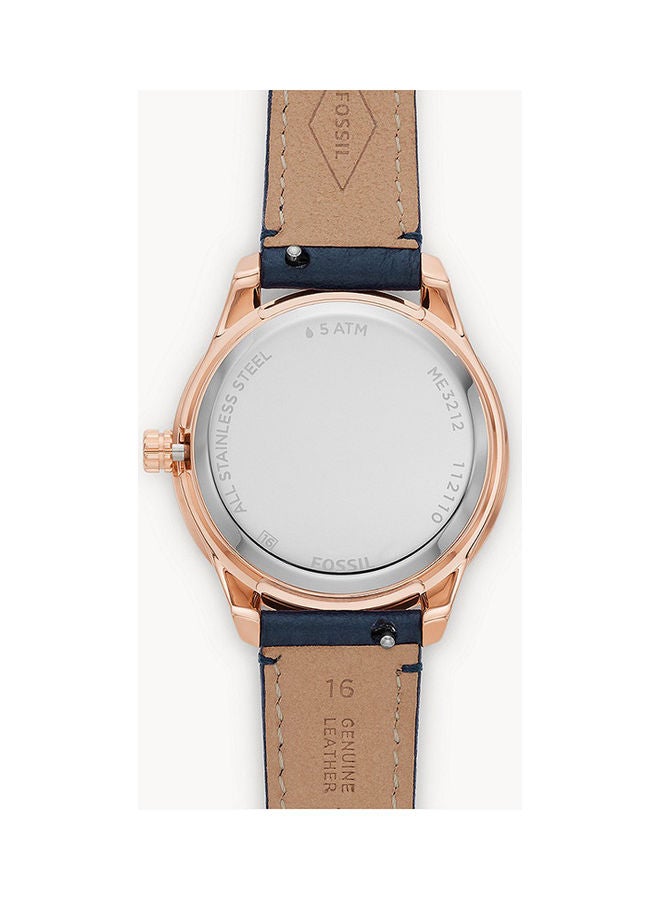 FOSSIL Women's Analog Round Shape Leather Wrist Watch ME3212 - 34 Mm  - Image 4