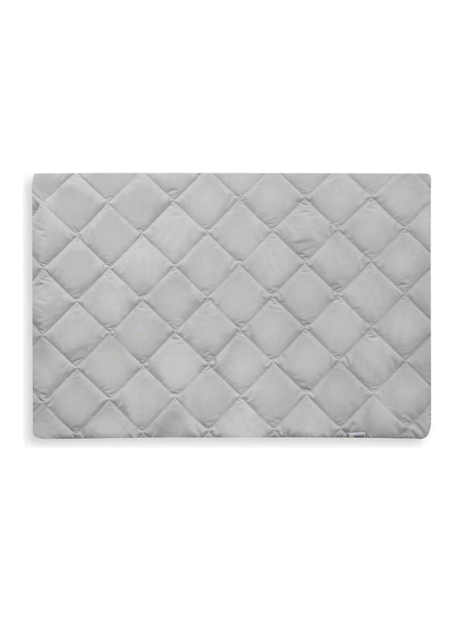 hauck Bed Me, Mattress Protector Sheet 80 X 50 Cm, With Elastic Corners, Soft Fitted Sheet For Travel Cot Mattress Grey  - Image 1