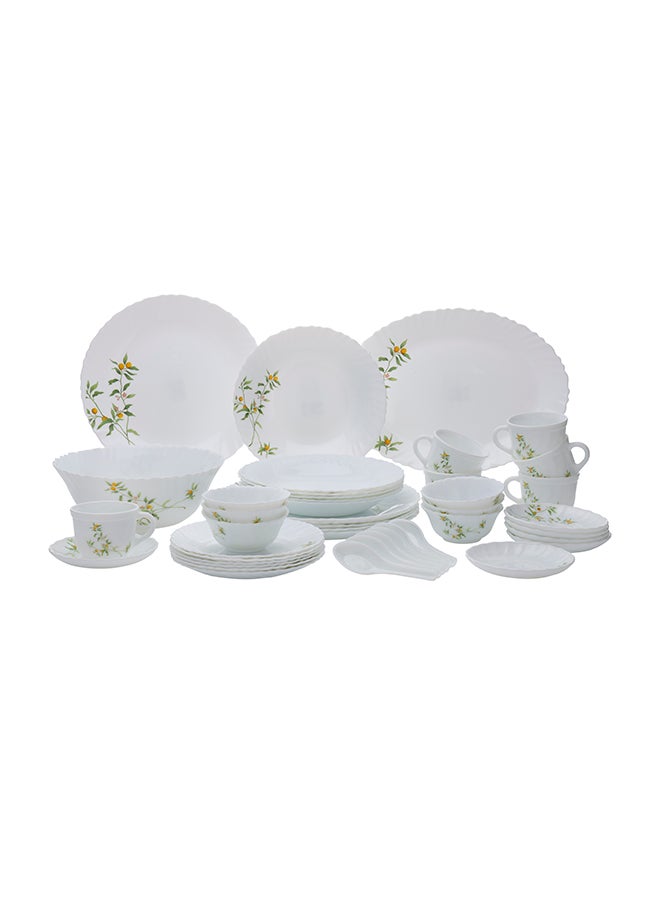 رويال فورد Pack Of 44 Opalware Orange Blossom Dinner Set, Orange Blossom 37cm - Image 1