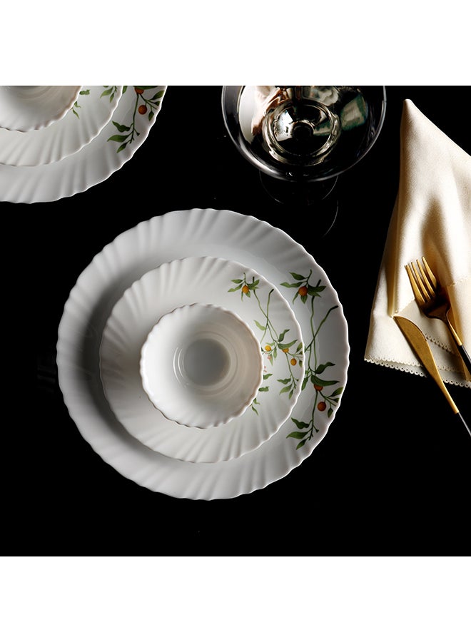 رويال فورد Pack Of 44 Opalware Orange Blossom Dinner Set, Orange Blossom 37cm - Image 3