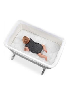 hauck Fitted Sheet 80 X 50 Cm Bed Me, Baby Cot Fitted Sheet, Breathable, Temperature Regulating, Soft Quilted - White  - Image 5