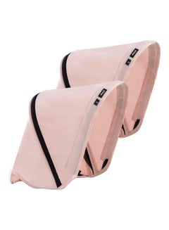 hauck Sun Canopy For Double Pushchair Swift X Duo, Upf 50 +, 3 Zones With Ventilation Outlets, Individual Summer Look, Easy To Install - Rose  - Image 1