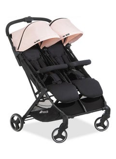 hauck Sun Canopy For Double Pushchair Swift X Duo, Upf 50 +, 3 Zones With Ventilation Outlets, Individual Summer Look, Easy To Install - Rose  - Image 2