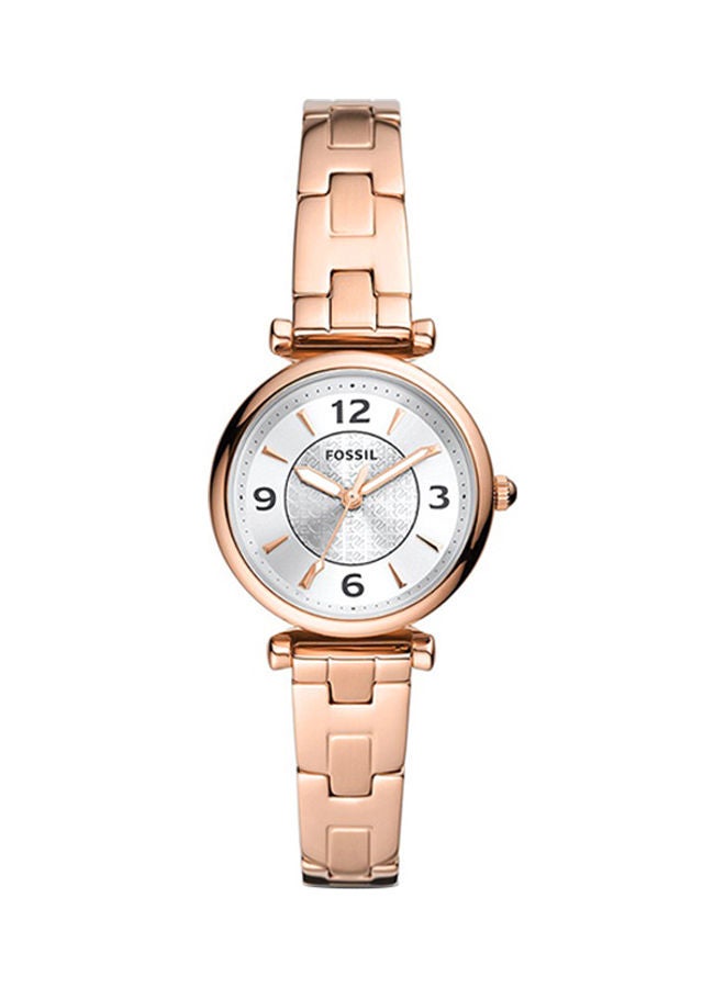 FOSSIL Women's Analog Round Shape Stainless Steel Wrist Watch ES5202 - 28 Mm  - Image 1