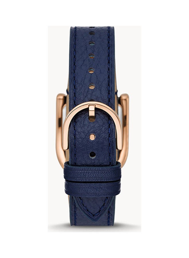 FOSSIL Women's Analog Square Shape Leather Wrist Watch ES5266 - 28 Mm  - Image 2