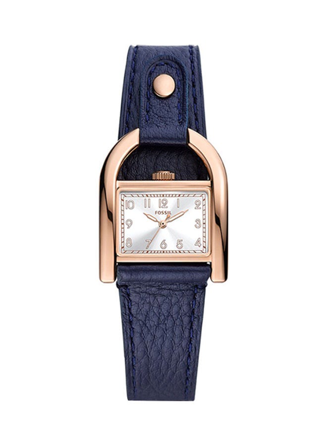 FOSSIL Women's Analog Square Shape Leather Wrist Watch ES5266 - 28 Mm  - Image 1