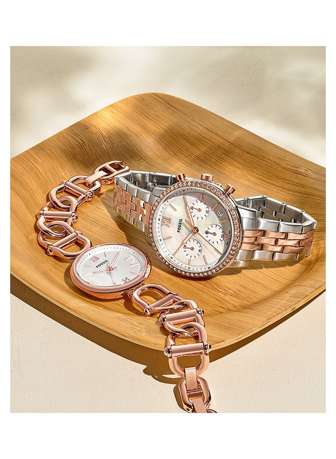 FOSSIL Women's Analog Round Shape Stainless Steel Wrist Watch ES5279 - 36 Mm  - Image 4