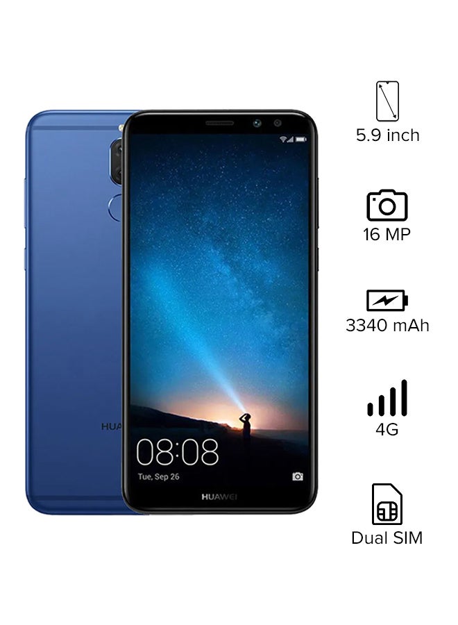 هواوي - هاتف ميت 10 لايت ثنائي الشريحة سعة 64 غيغابايت باللون الأزرق وتقنية 4G - Image 1