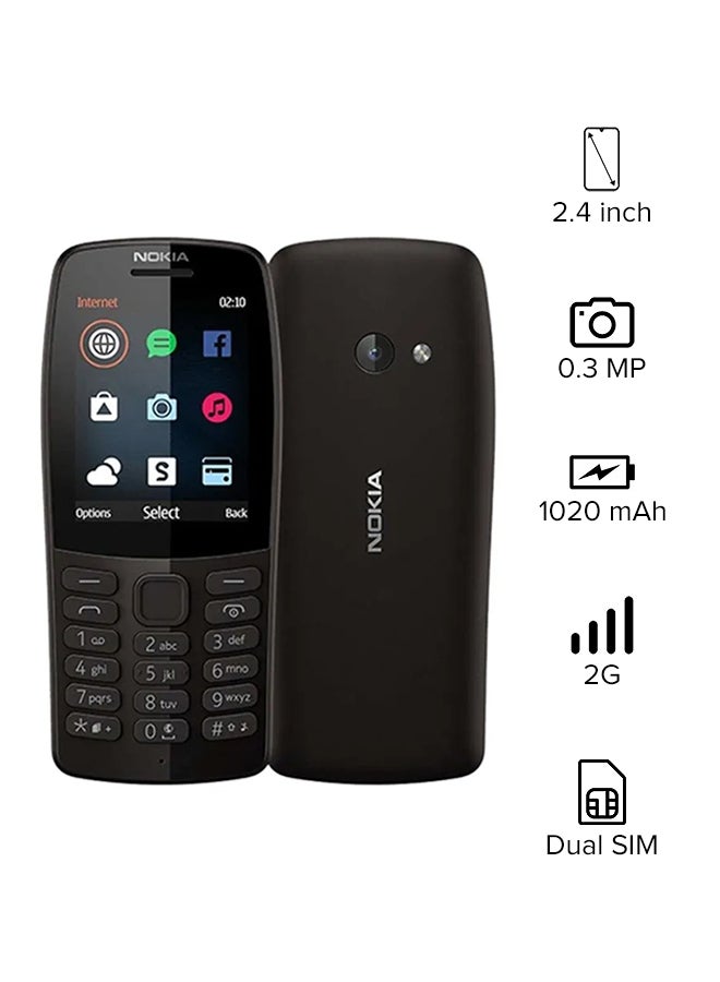 NOKIA 210 Dual SIM 16MB RAM 16 MB 2G Black  - Image 1