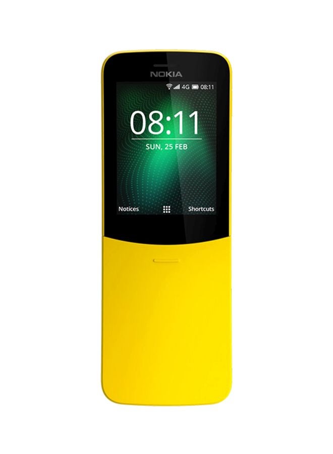 نوكيا موبايل 8110 بشريحتين لون أصفر بذاكرة داخلية 4 جيجابايت وذاكرة رام 512 ميجابايت يدعم تقنية 4G LTE - Image 1