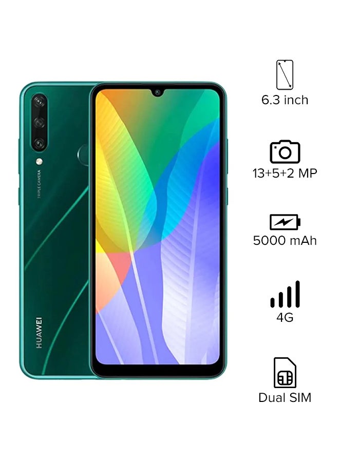 HUAWEI Y6P Dual SIM Emerald Green 3GB RAM 64GB 4G LTE - Image 1