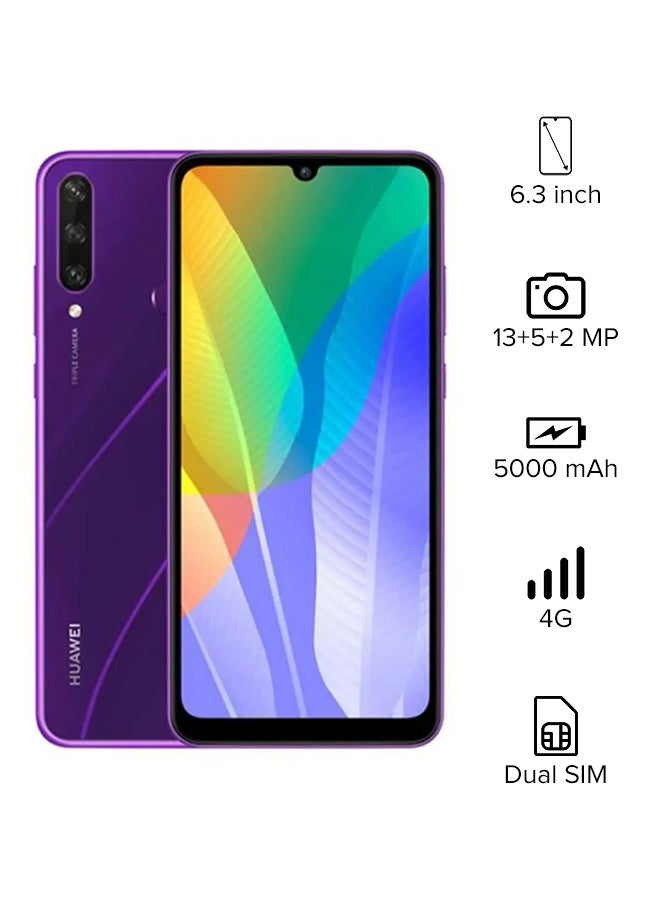 HUAWEI Y6P Dual SIM Phantom Purple 3GB RAM 64GB 4G LTE  - Image 1