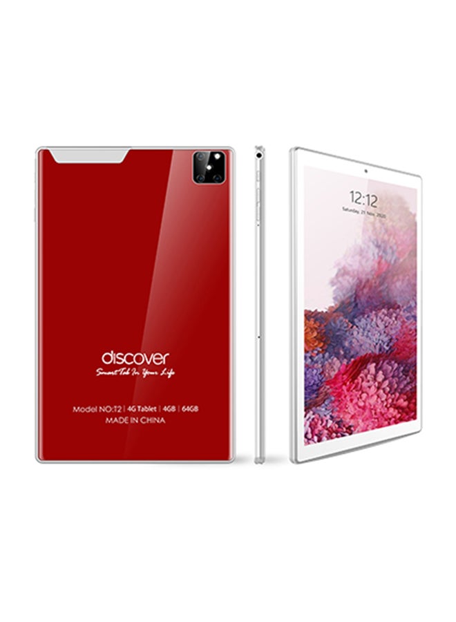 discover - T2 10.1 Inch 4GB 64GB 4G LTE Tablet Red - Image 1