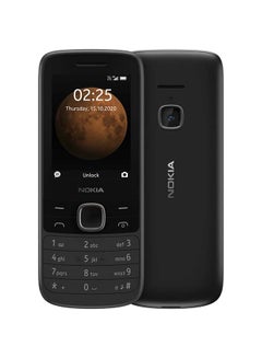 هاتف نوكيا 225 بذاكرة رام سعة 64 ميجابايت وذاكرة داخلية سعة 128 ميجابايت ويدعم تقنية 4G LTE، إصدار الإمارات العربية المتحدة، بلون أسود