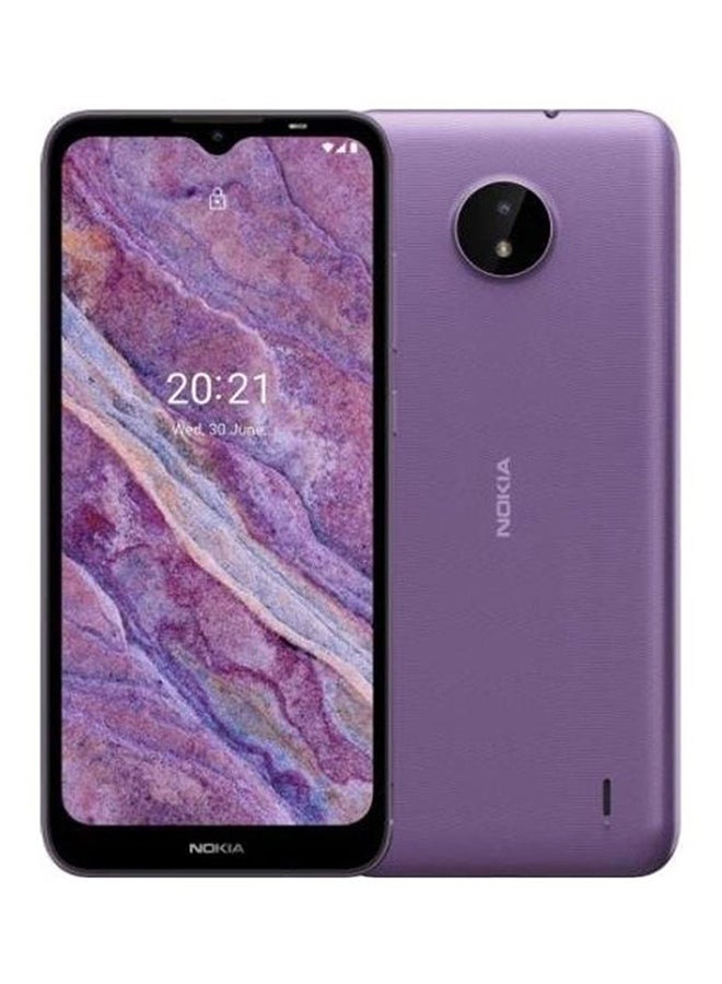 نوكيا هاتف C10 ثنائي الشريحة، بذاكرة رام سعة 1 جيجابايت، وذاكرة داخلية سعة 32 جيجابايت، ويدعم تقنية 3G بلون بنفسجي - إصدار الشرق الأوسط - Image 1