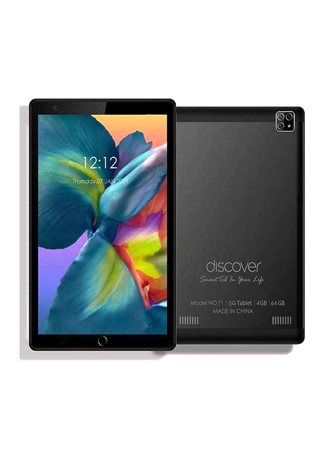 discover - 8inch Smart Tablet T1 5G Android Tab with 64GB ROM 4GB RAM 8Core Dual-Sim Wifi (Black) - Image 1
