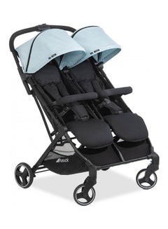 hauck Sun Canopy For Double Pushchair Swift X Duo, Upf 50 +, 3 Zones With Ventilation Outlets, Individual Summer Look, Easy To Install - Blue  - Image 3
