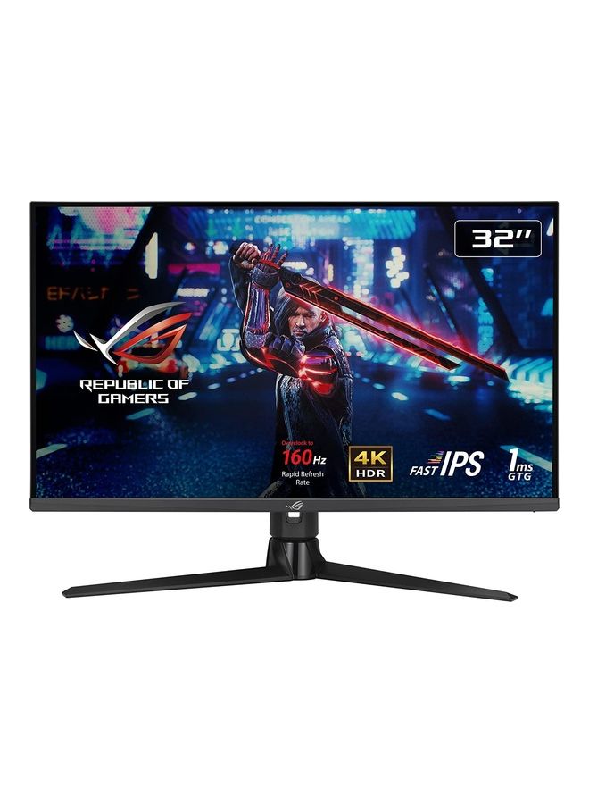32 inch ROG Strix HDMI 2.1 DSC Gaming Monitor (XG32UQ) - 4K UHD (3840 x 2160), Fast IPS, 160Hz, 1ms, G-SYNC compatible, FreeSync Premium Pro, DisplayPort, USB, HDMI, DisplayHDR600, Variable Overdrive Black