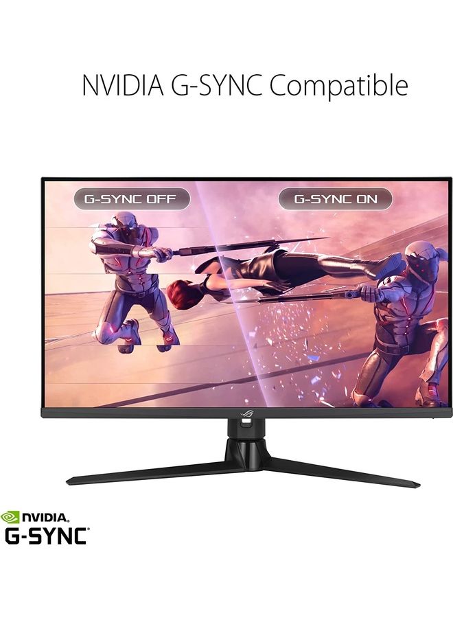 32 inch ROG Strix HDMI 2.1 DSC Gaming Monitor (XG32UQ) - 4K UHD (3840 x 2160), Fast IPS, 160Hz, 1ms, G-SYNC compatible, FreeSync Premium Pro, DisplayPort, USB, HDMI, DisplayHDR600, Variable Overdrive Black